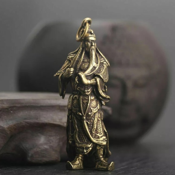 Antique Chinese Guan Guag pendant - Picture 2 of 6